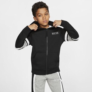 Hanorace Nike Air Full-Zip Baieti Negrii Gri Inchis Albi | CVOR-39051
